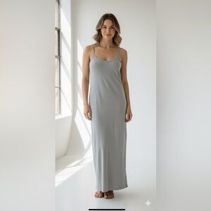 Vintage Cotton Ginny Maxi Dress, Gray, XL